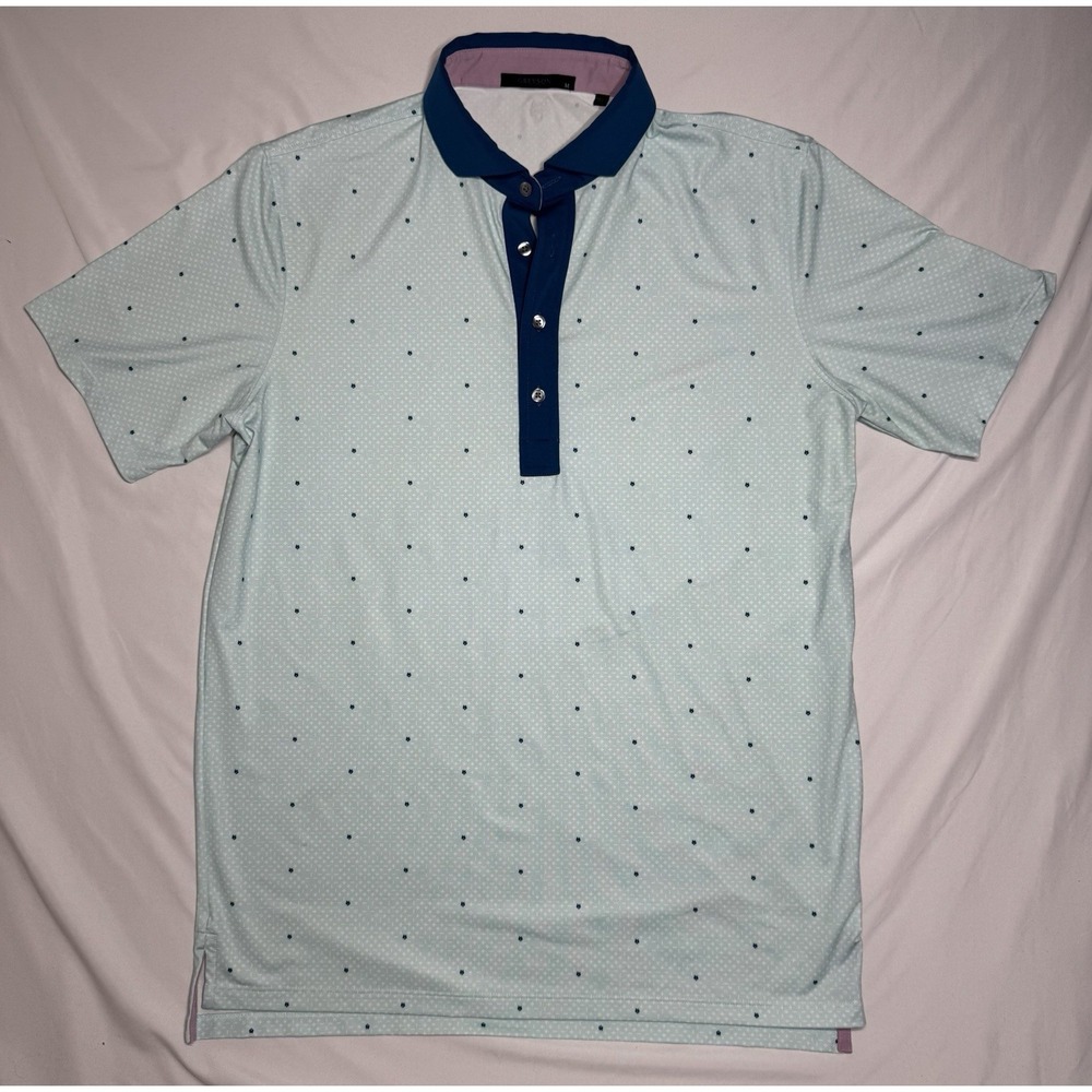 Greyson Clothiers Plus Or Minus Blue Golf Polo Men's Size Medium